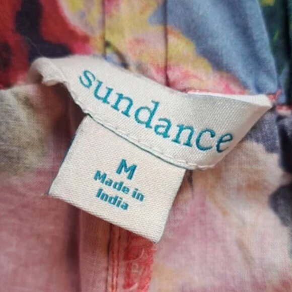 Sundance Luna Apricot Floral Beach Cropped Pull On Pants - Picture 6 of 8